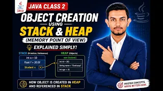 Java Class 2 Object Creation in Java Using Stack Heap Memory Point of View Java OOP