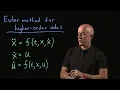 Euler Method for higher-order odes Lecture 10 Differential Equations for Engineers