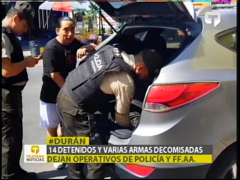 14 detenidos y varias armas decomisadas dejan operativos de policía y FF.AA.