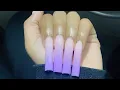 HOW TO OMBRE WITH POLYGEL Purple Ombre Nails