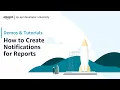 Amazon Selling Partner API SP-API How to Create Notifications for Reports