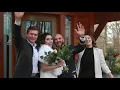 Fall wedding at The Little Log Wedding Chapel in Niagara