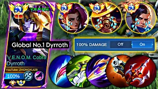 Download DYRROTH NEW SETTINGS TO ONESHOT COMBO!!🔥( TRY THIS NOW ) DYRROTH BEST BUILD 2024 MP3