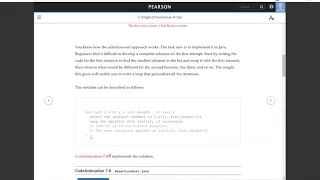 Daniel Liang Java Section 7 11 Selection Sort