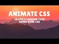 Create A Animated Landing Web Page Using HTML CSS Bouncing Effect On Web Page Animate css