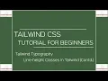 Tailwind CSS Tutorial for Beginners - Part14 Line-height Classes contd