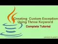 Creating Custom Exception User Defined Exception Using Throw Keyword Java Tutorials