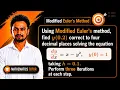 Predictor Corrector Modified Euler y 0 2 Engineering Math