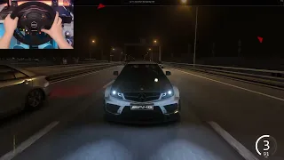 mercedes c63 amg u0026 bmw m2 cutting through heavy traffic assetto corsa