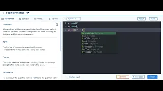 Full name coding practice - 1A