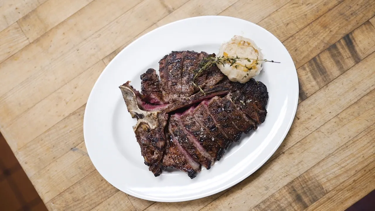 Broiled Certified Angus Beef Prime Porterhouse by Chef Damon Gordon of Lawrys The Prime Rib