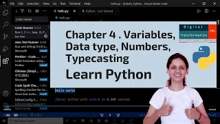 chapter 4 - Variables Data Type Numbers Typecasting
