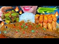 Download Lagu ASMR SPICY BIG FISH CURRY, PRAWN CURRY, OKRA MASALA, RICE MUKBANG MASSIVE Eating Sounds