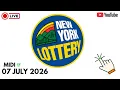 LIVE New York Lottery Midday Results 07 JULY 2026 Win 4 Take 5 Numbers NY Lottery En Direc