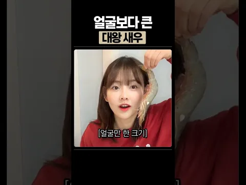 이런 새우 처음 봄ㅋㅋ 얼굴보다 큼;;