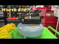 Harbor Freight McGraw 3 Gallon HP 110 PSI Oil-Free Pancake Air Compressor Review Value Power