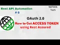 Rest API Automation 6 How to Get Access Token Authorization Code in Rest Assured NATASA Tech