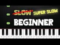 Rush E SUPER SLOW BEGINNER Piano Tutorial