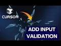 How to Add Input Validation to Your Code in Cursor AI 2026