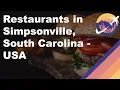 Restaurants in Simpsonville South Carolina - USA