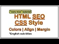 HTML SEO - Html CSS-HTML Seo Basics-Html CSS Tutorial-HTML Tutorial For Beginners-Html Tutorial-SEO