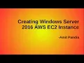 Creating Windows Server 2016 AWS EC2 Instance