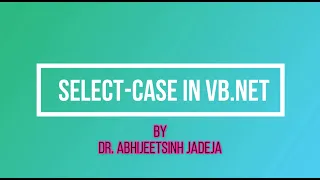 SELECT-CASE IN VB NET