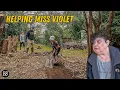 Miss Violet ends up in the HOSPITAL as we work on her OVERGROWN Yard | Helping Violet Part 2