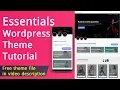 Essentials Multipurpose WordPress Theme Essentials Wordpress Theme Tutorial