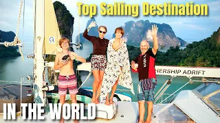 Sailing around the Caves of Thailand with Hundreds of People Ep 238