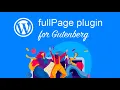 fullPage js Wordpress plugin for Gutenberg editor - Intro