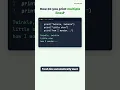 How do you print multiple lines in Python