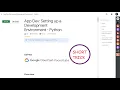 App Dev Setting up a Development Environment - Python SHORT TRICK GSP183