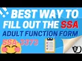 HOW TO WIN DISABILITY BENEFITS USING THE ADULT FUNCTION FORM