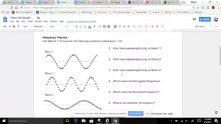 Wave Worksheet -