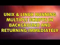 Unix Linux Running multiple scripts in background and returning immediately