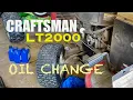 Craftsman LT2000 Riding Lawn Mower QUICK Oil Change