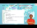 How to create the multiplication table up to a range in C programming