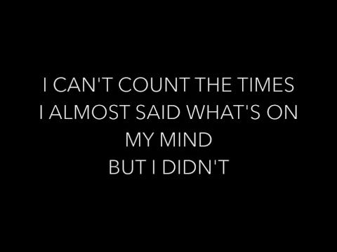 In Case You Didn't Know By Brett Young Lyrics