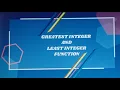 Greatest and Least Integer Function Math Counts