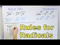 08 - Rules to Multiply Divide Radicals in Algebra Simplifying Radical Expressions