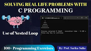 60 Use of Nested Loops in Program Program To Print Star Pattern C Full Course