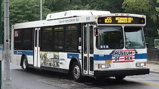 Q55 bus announcements to Richmond Hill-Jamaica Av Vianova screen