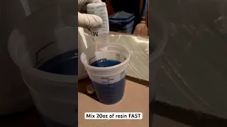 Mixing polyester resin fast #boatrenovation #diy