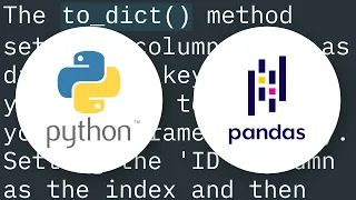 Convert a Pandas DataFrame to a dictionary