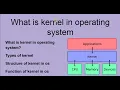 what is kernel in operating system operating system tutorials
