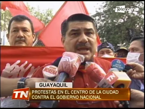 Protestas en el centro de la ciudad contra el gobierno nacional