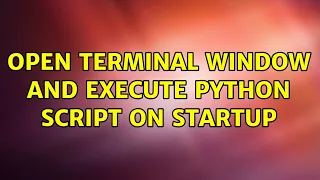 Ubuntu Open terminal window and execute Python script on startup 2 Solutions