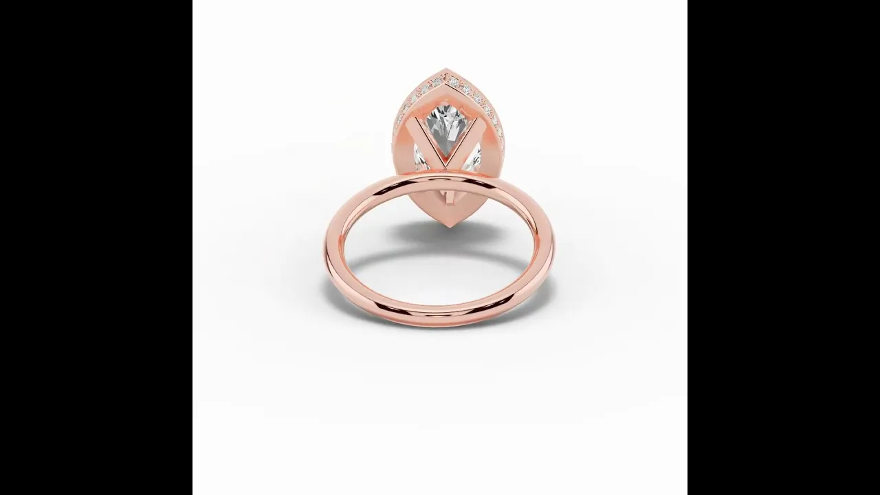 Marquise Nova Halo Engagement Ring