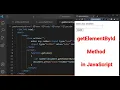 document getElementById Method in JavaScript DOM Methods JavaScript Tutorial in Hindi Part 45